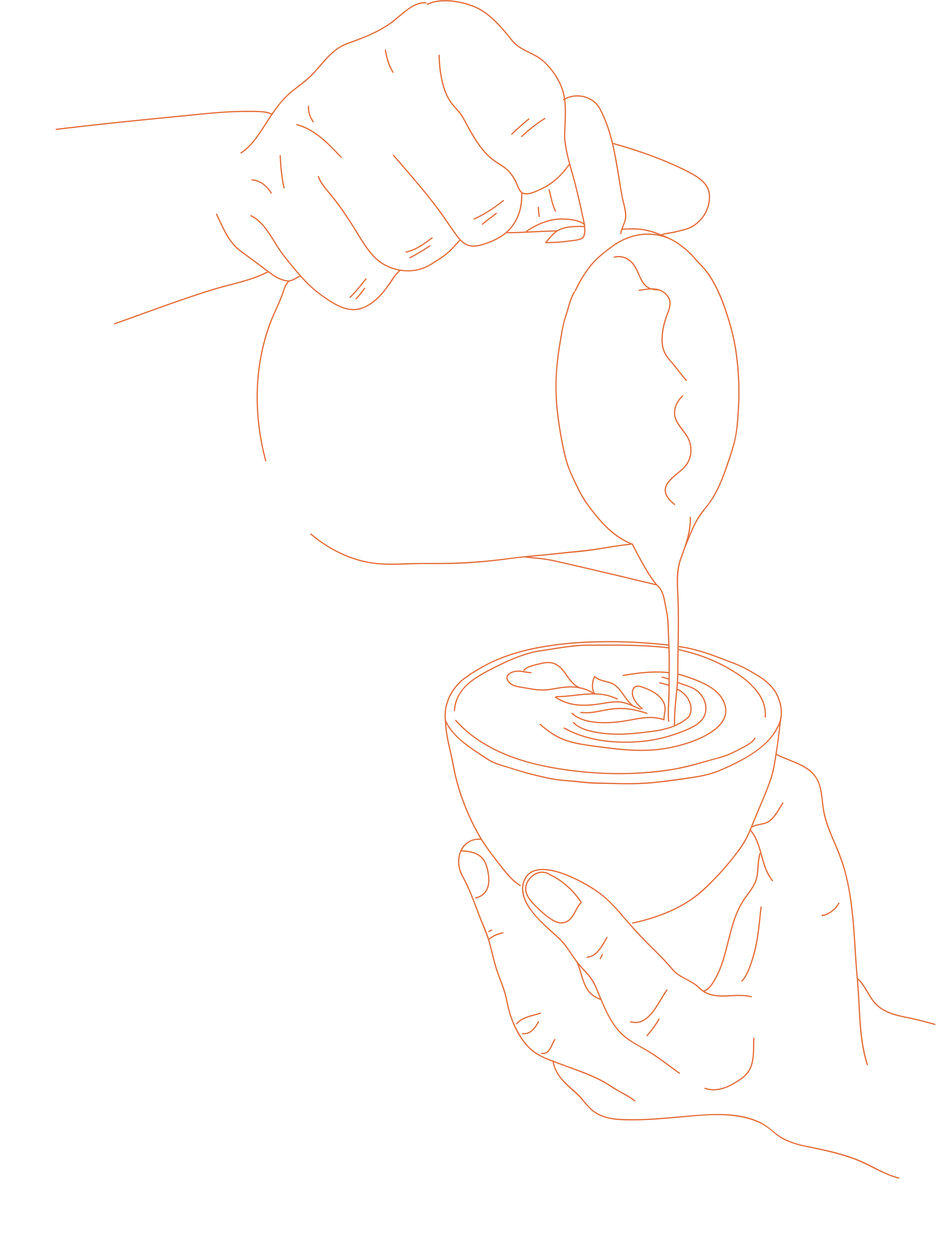 An illustration of someone pouring coffee