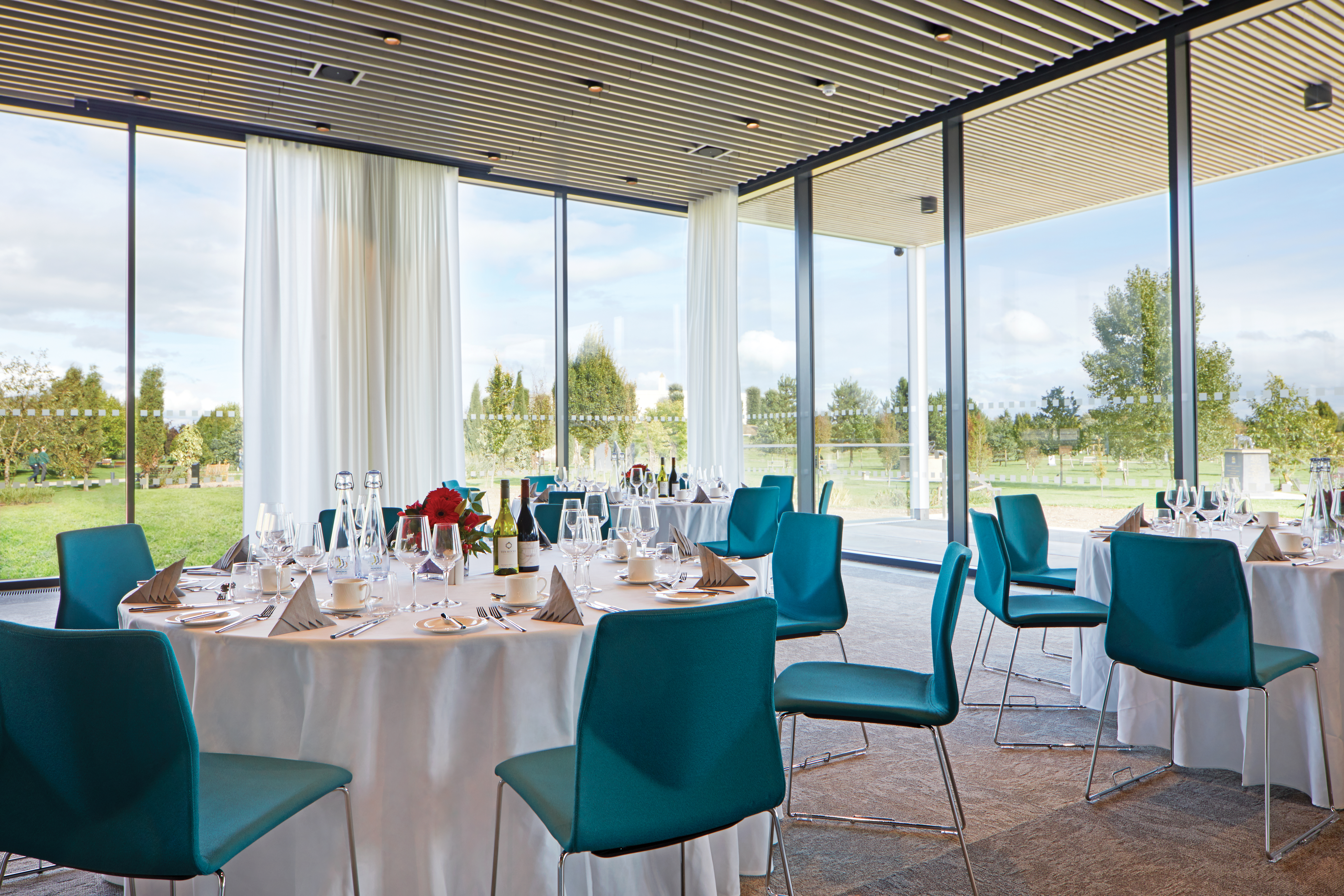 Image of the Oak Suite overlooking the grounds of the National Remembrance Gardens