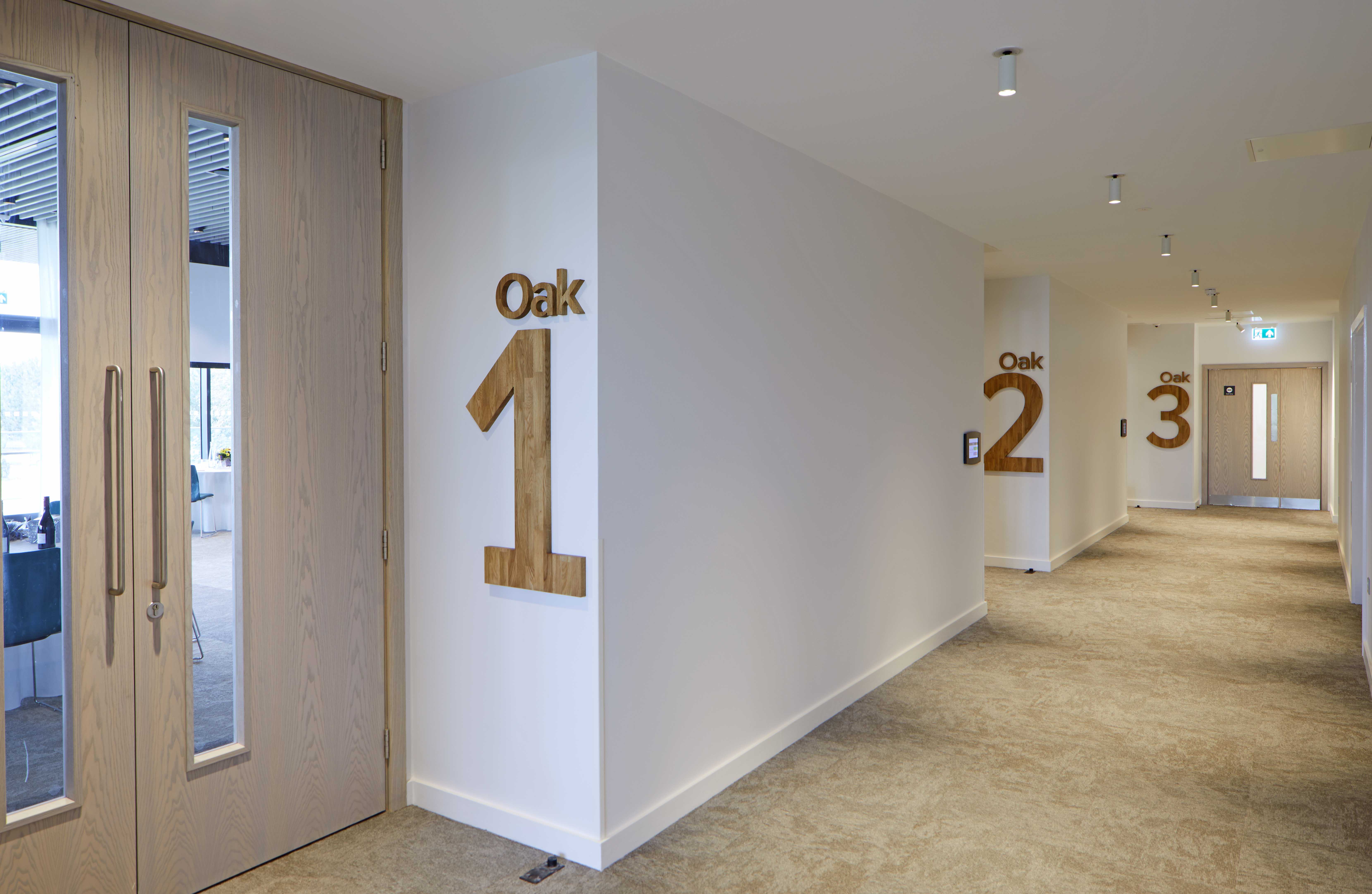 the oak suite hallway within Aspects at the National Remembrance Gardens