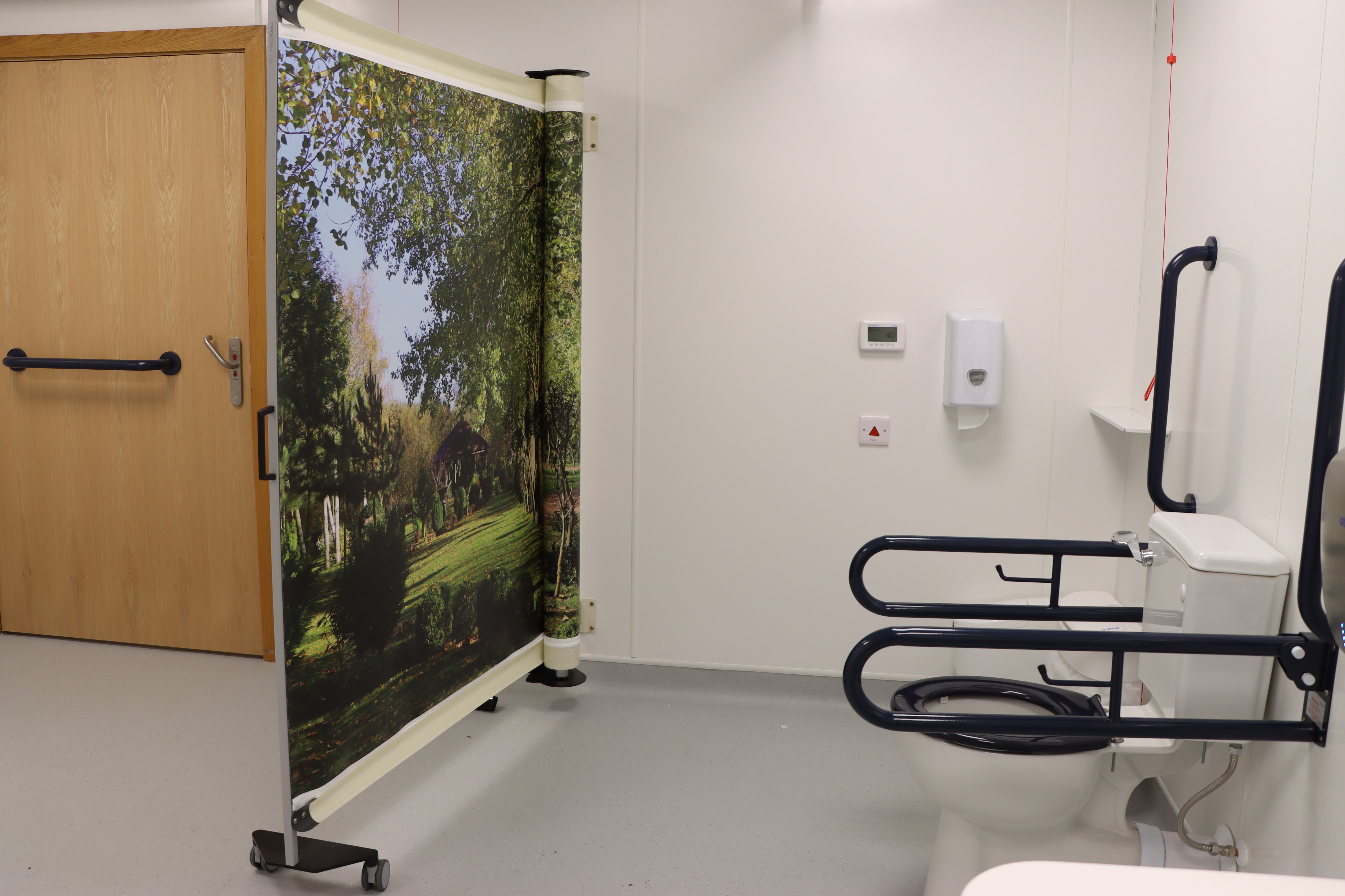 Privacy Curtain within the Changing Places Facility