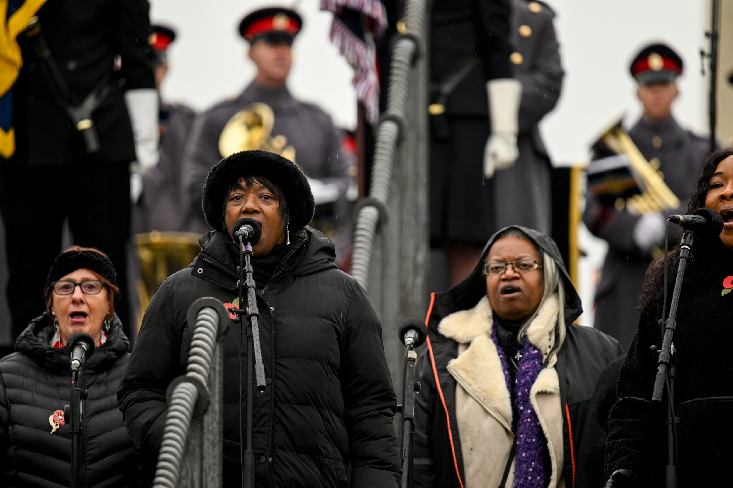 Black Voices performing at Remembrance Sunday