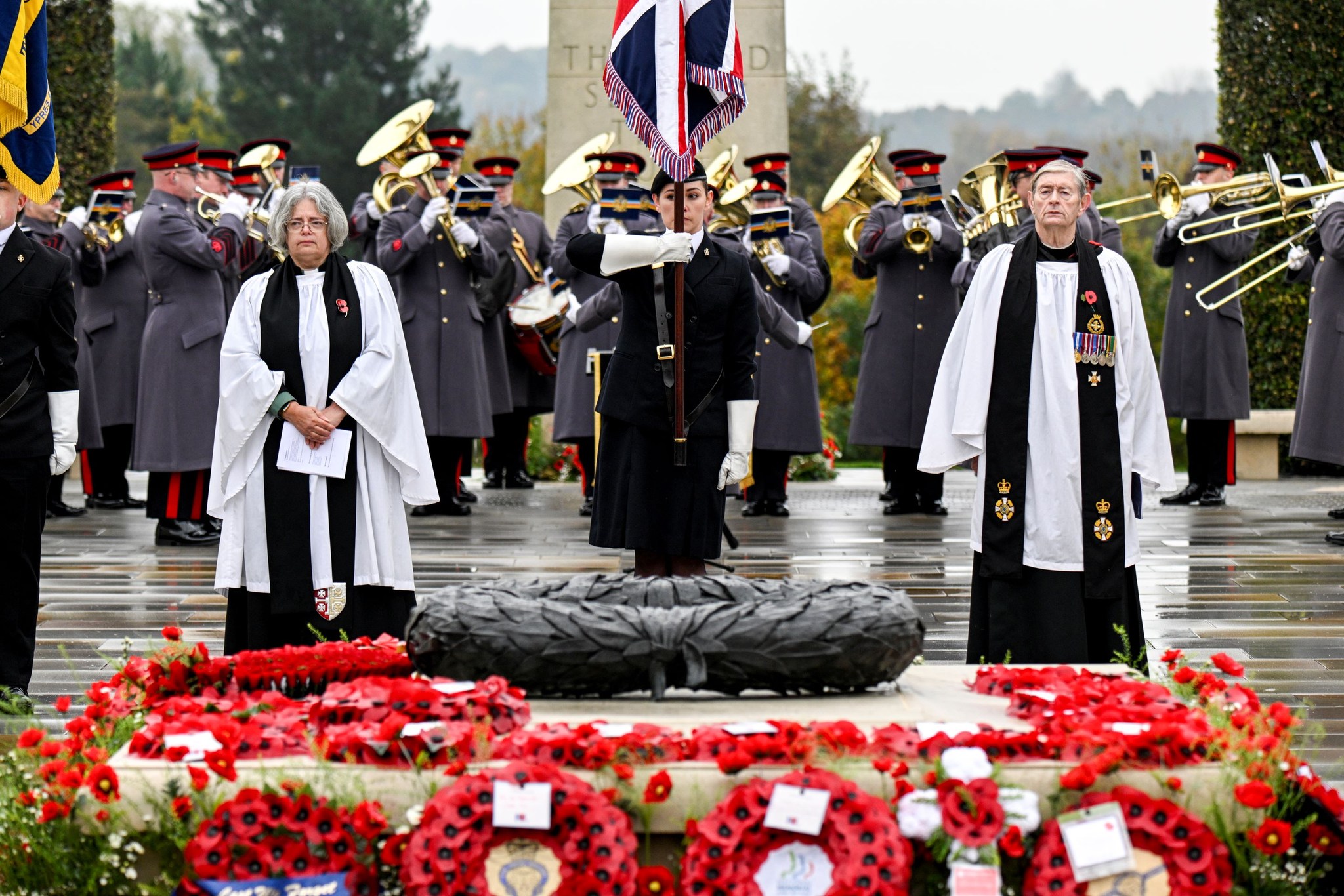 Remembrance Sunday Wreath Laying on the Armed Forces Memorial