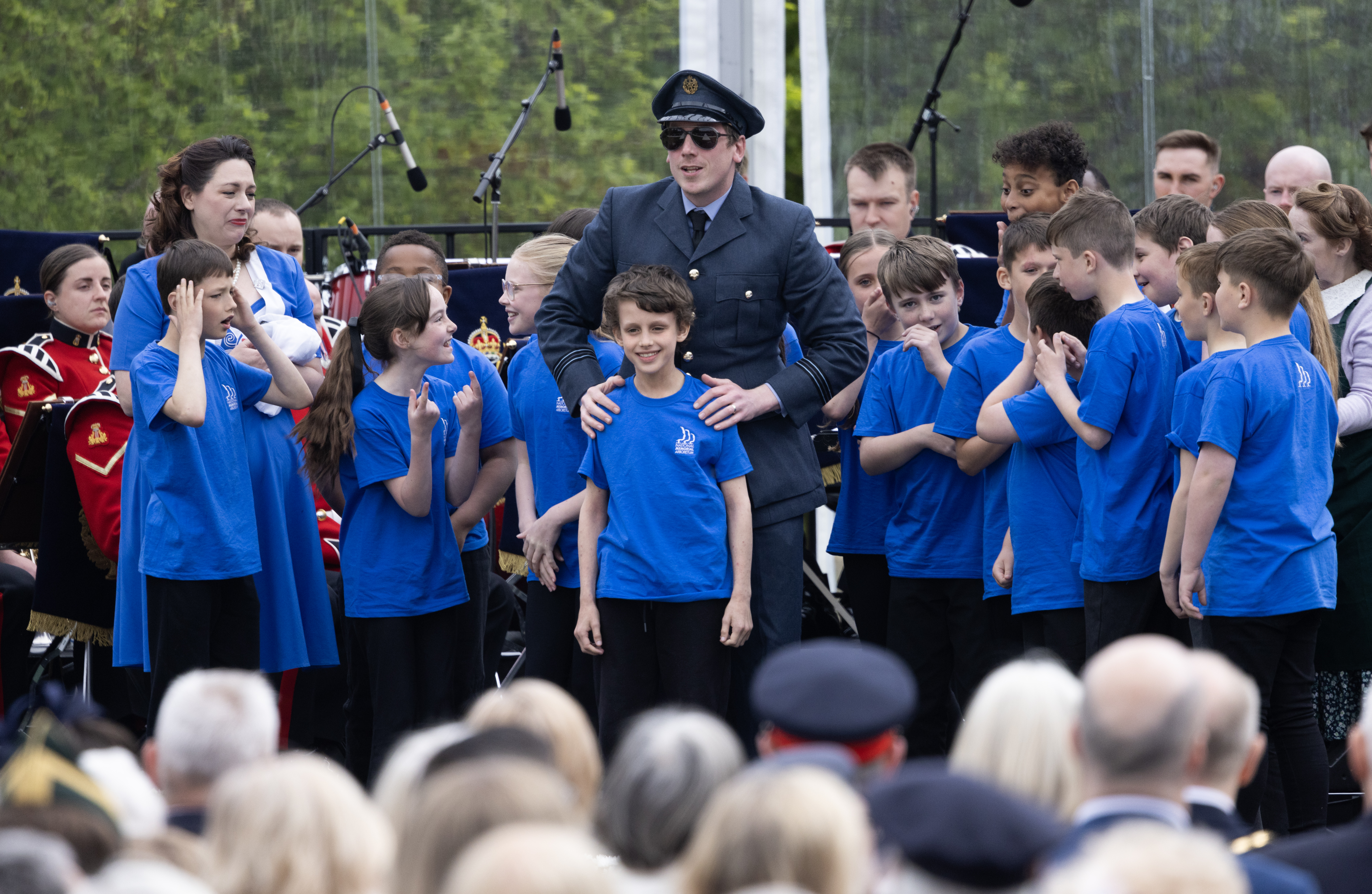 Children from Walton Primary School perform at the VE Day 80 Remembrance Service