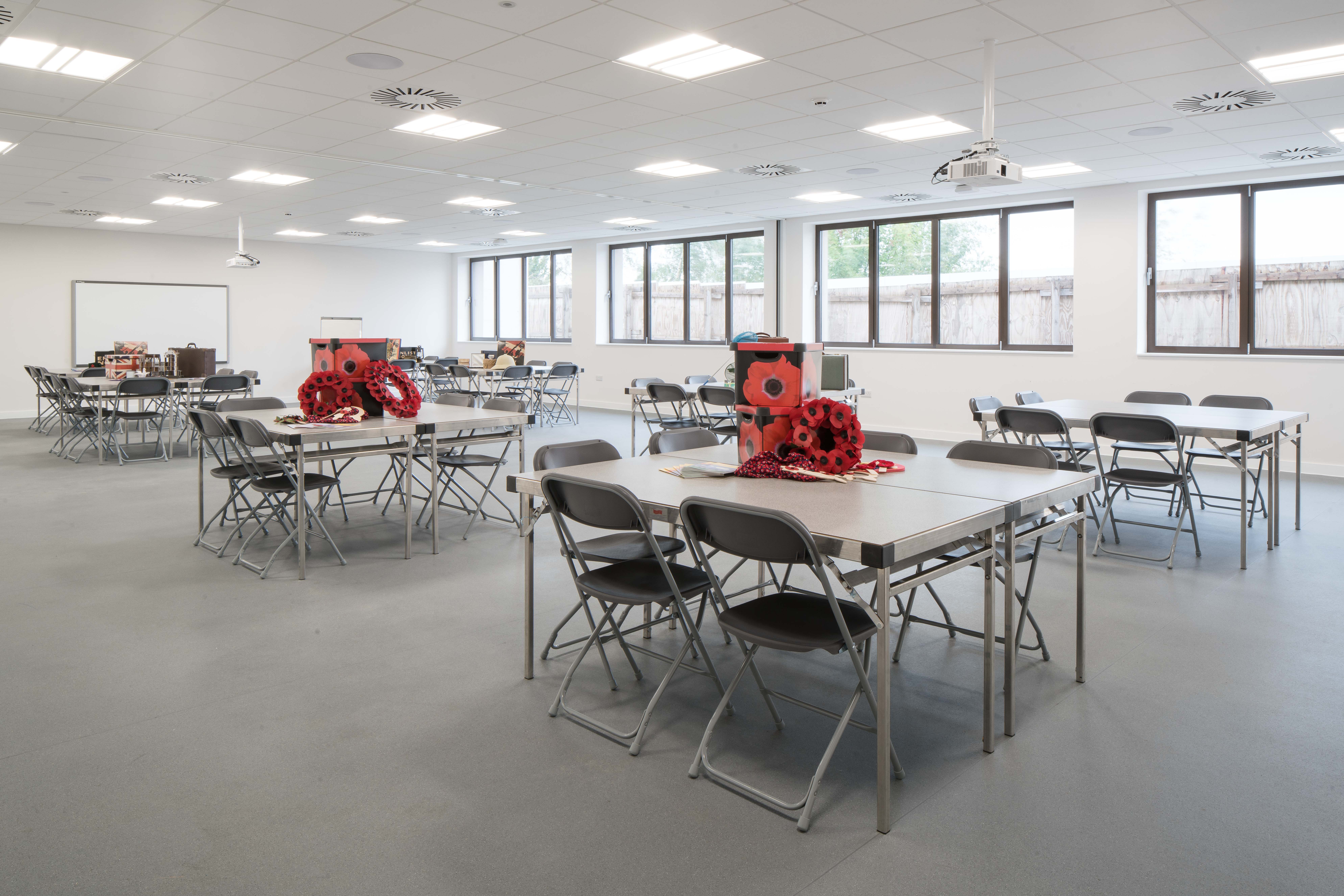 Classroom setup for a lesson in the learning centre