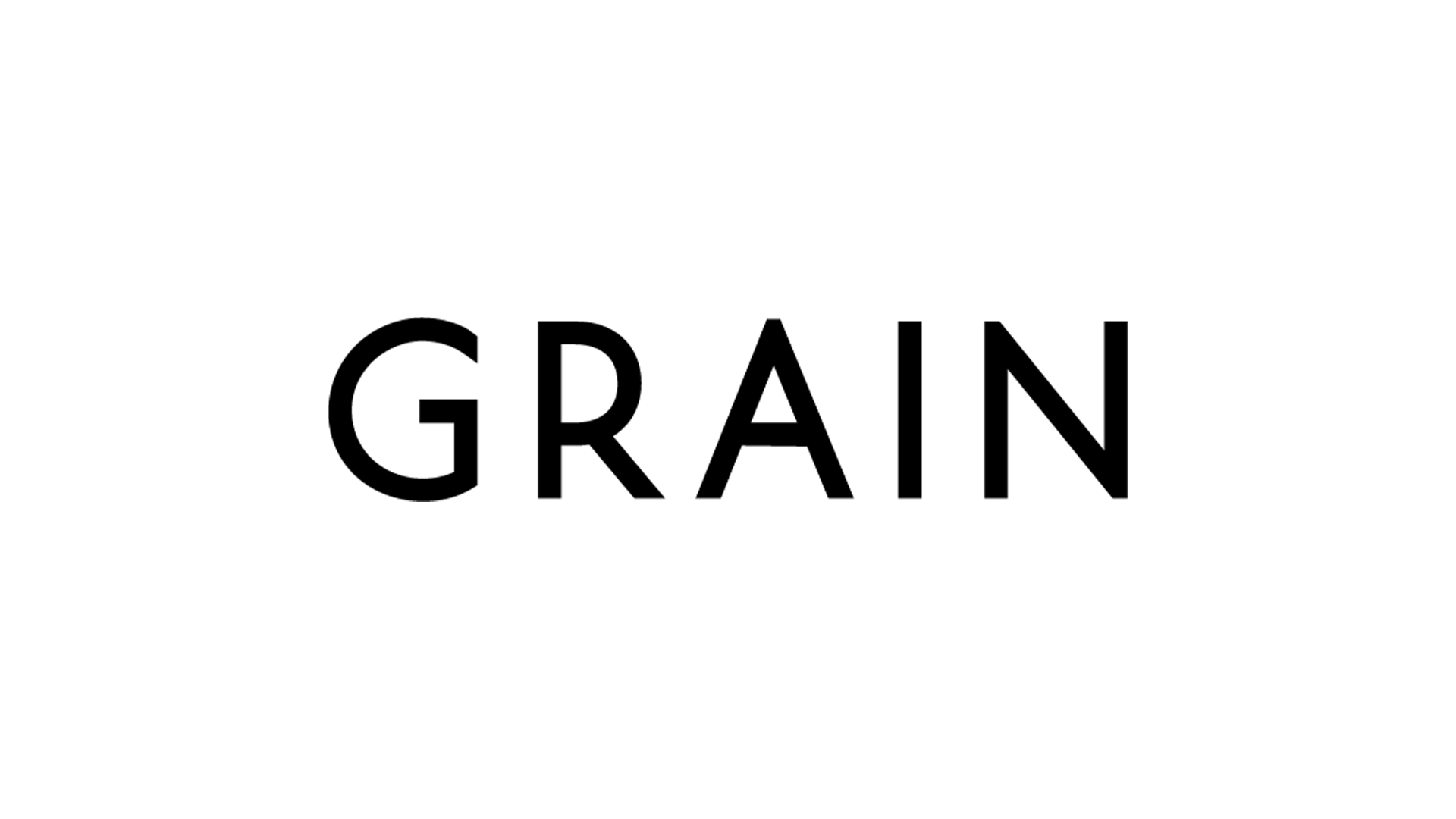The logo for grain projects, which features the word grain written in large black font in all capital letters.