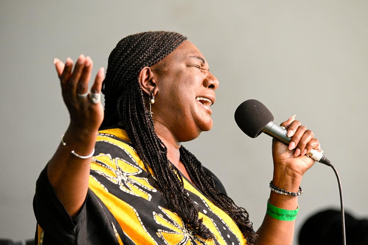A member of black voices singing