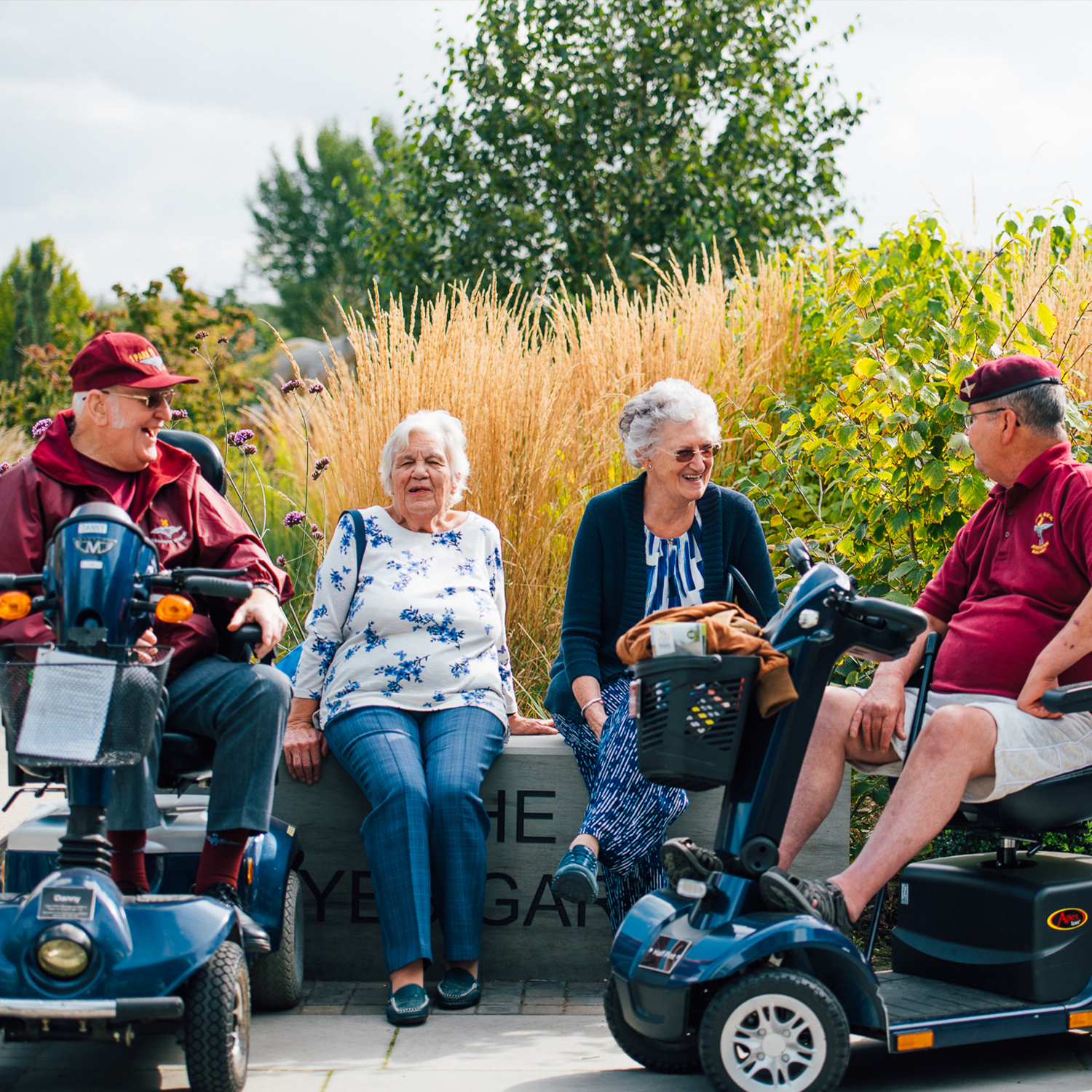 Visitors at the Gardens using Mobility Scooters