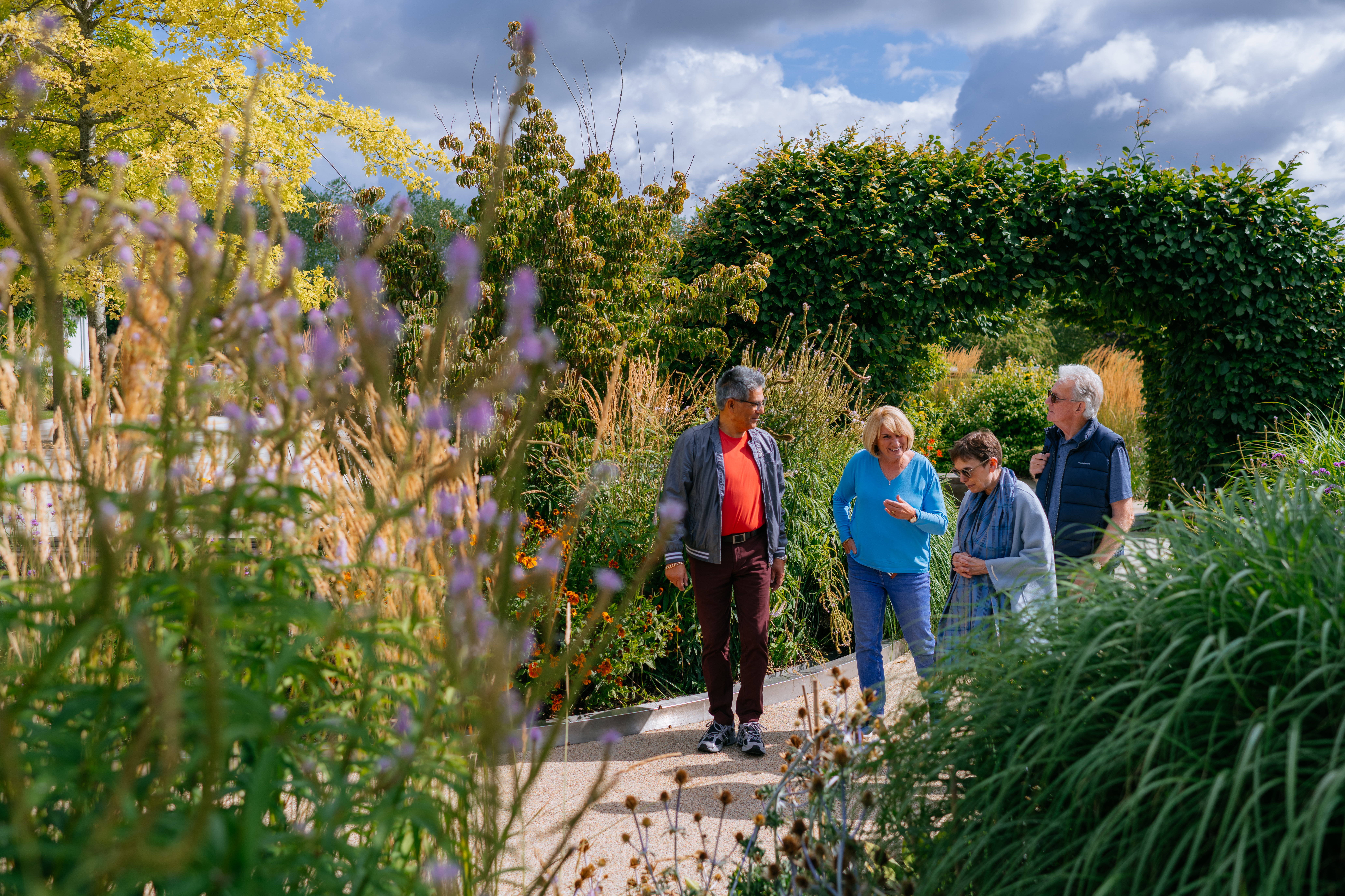 Visitors Exploring the National Remembrance Gardens