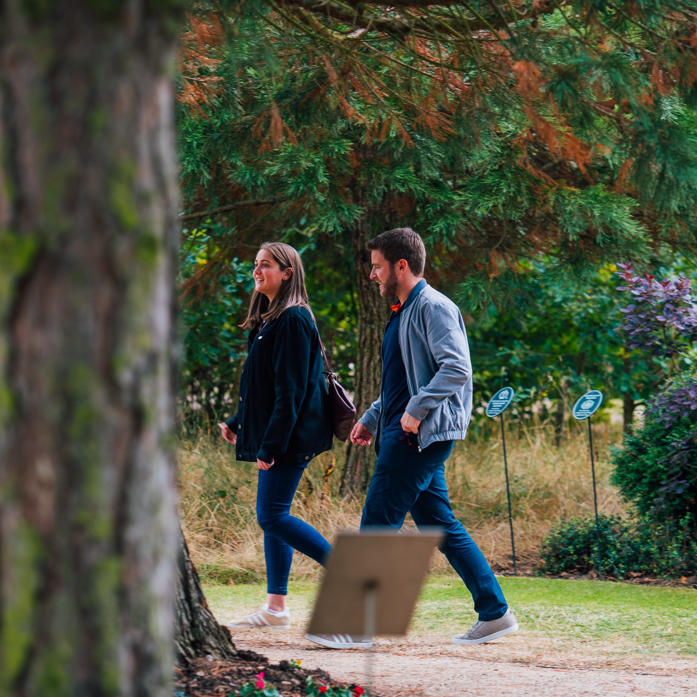 Visitors to the gardens on a walk