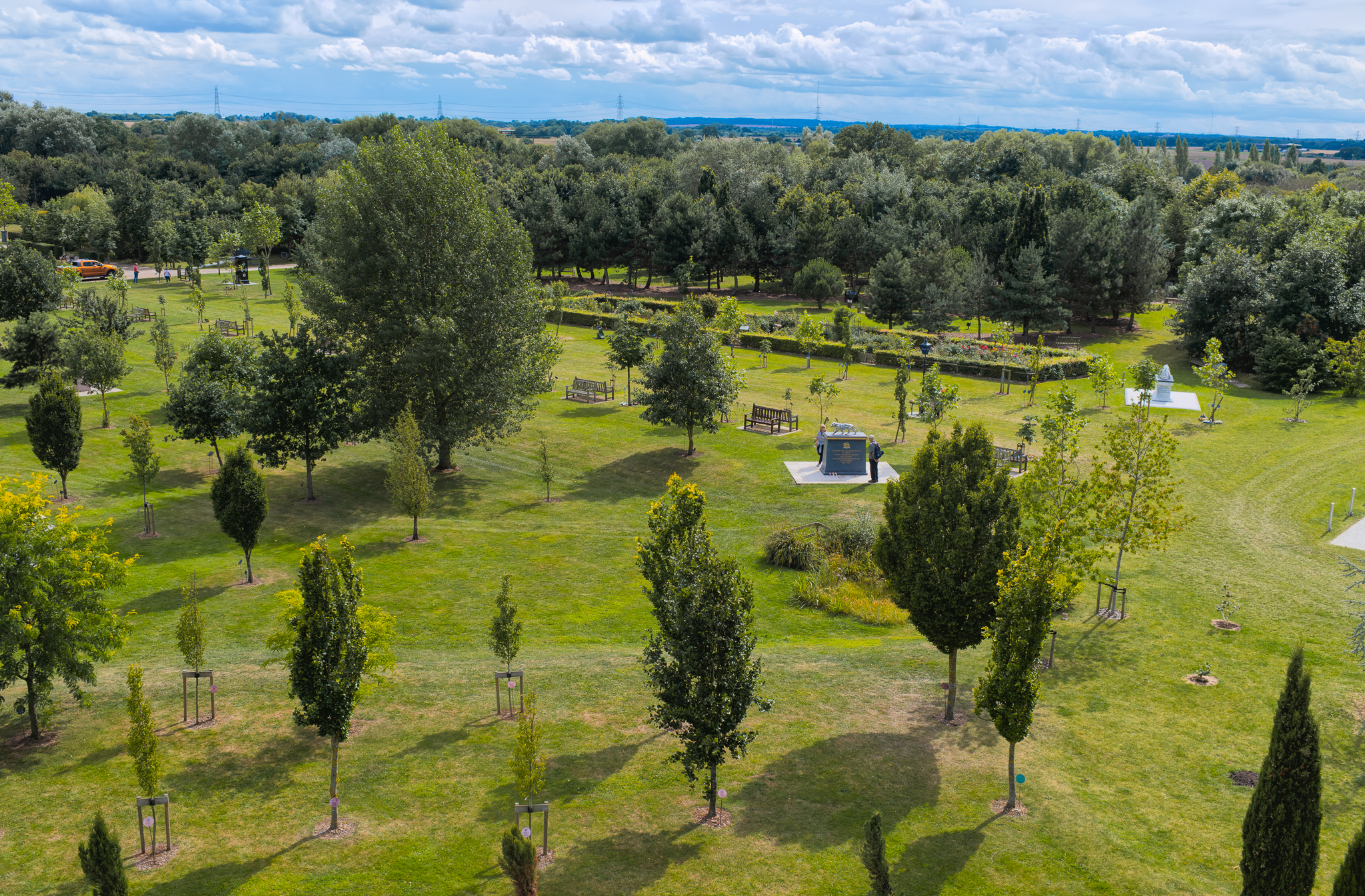 Aerial shot of the National Remembrance Gardens